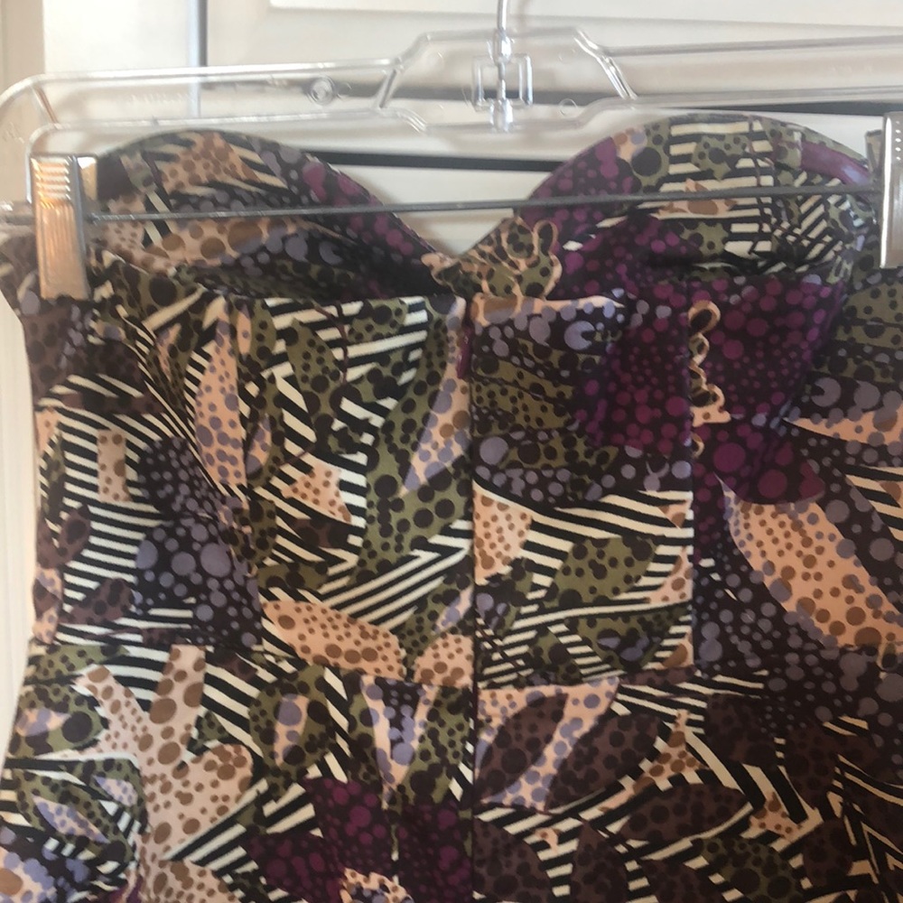 Anthro Strapless Peplum Top